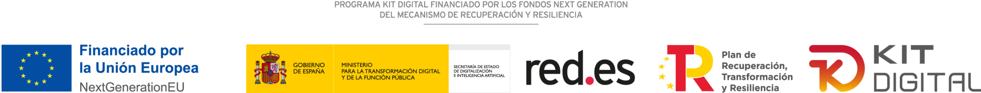 Banner con logotipos de instituciones participantes en Kit Digital